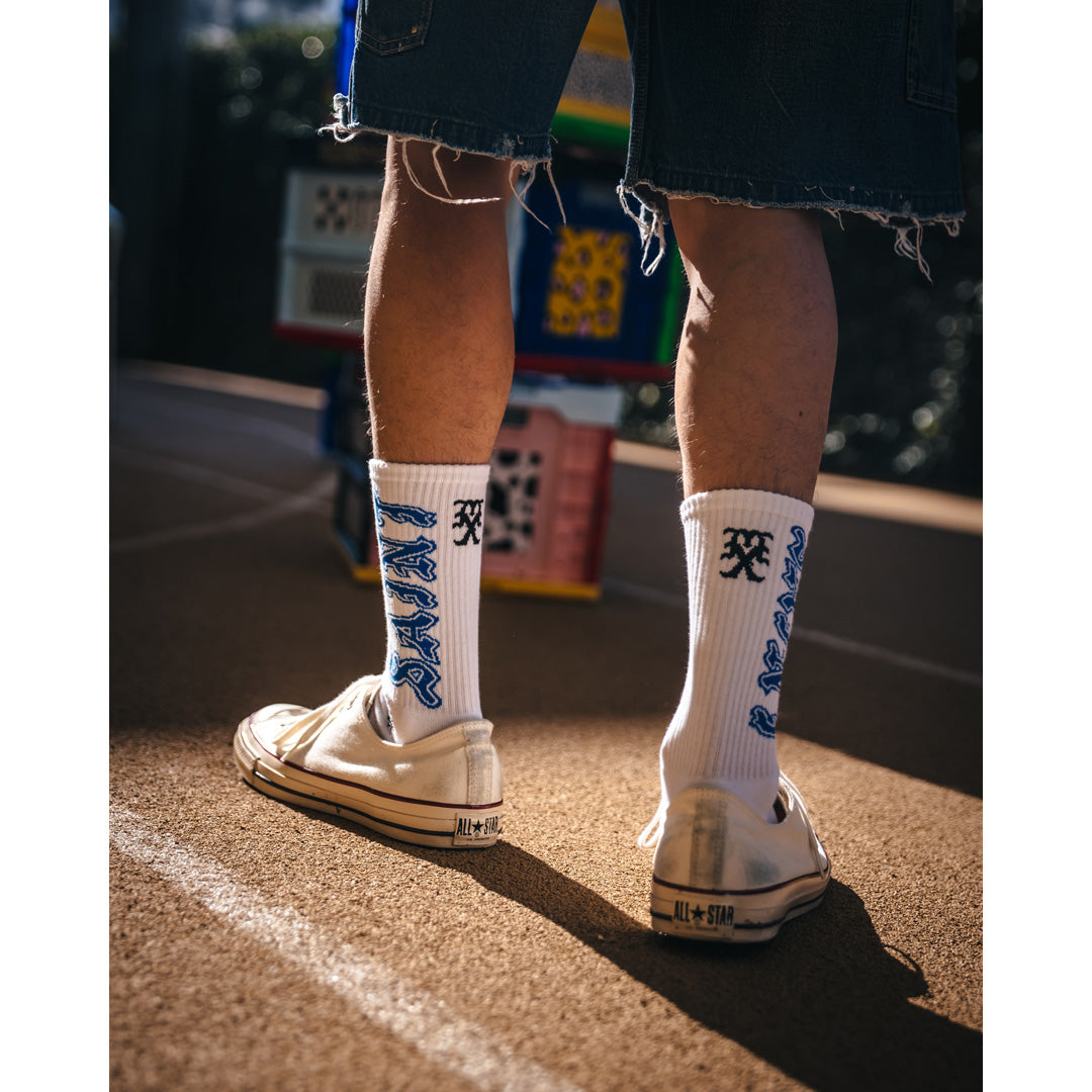 SOCKS/SAINT WHITE×BLUE