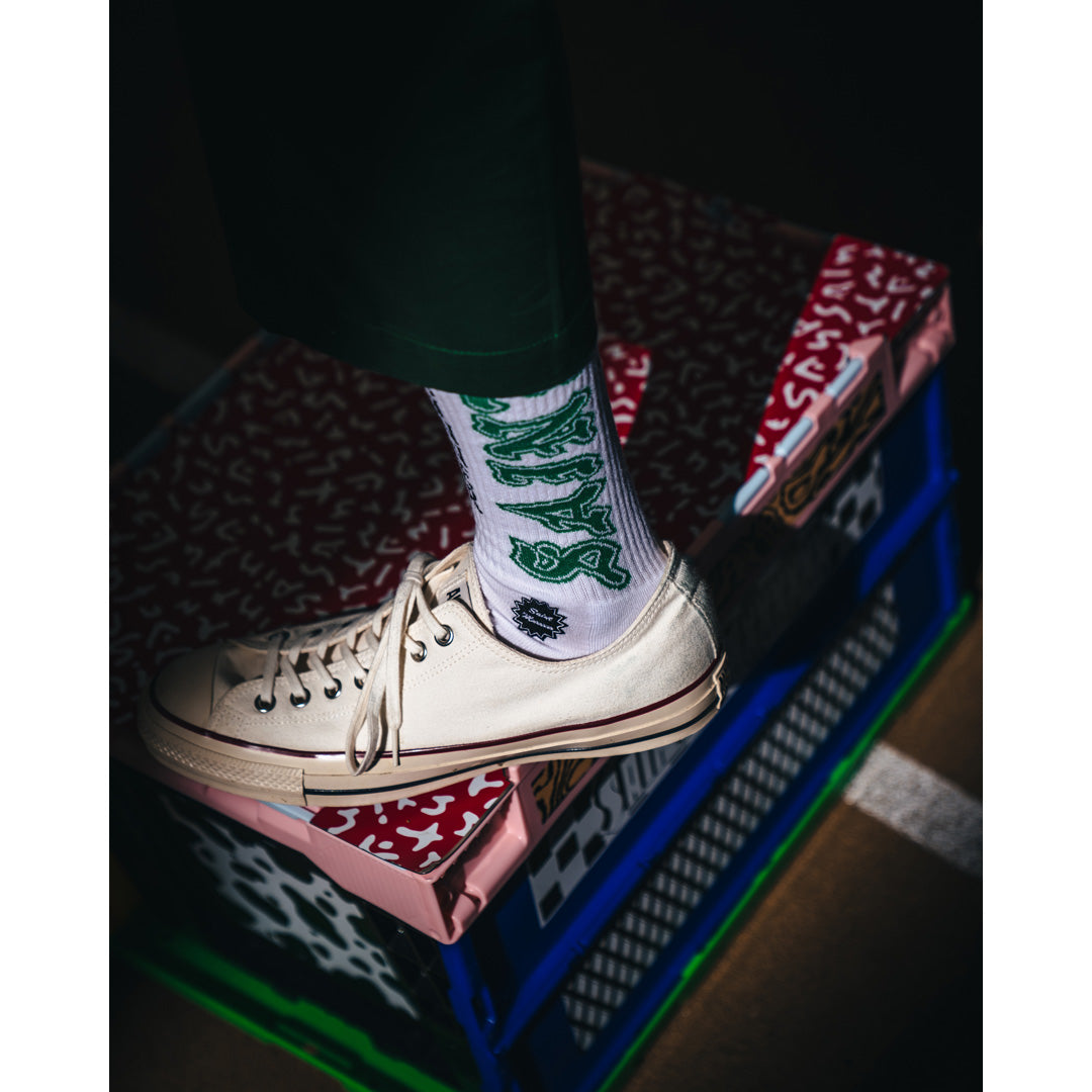 SOCKS/SAINT WHITE×GREEN