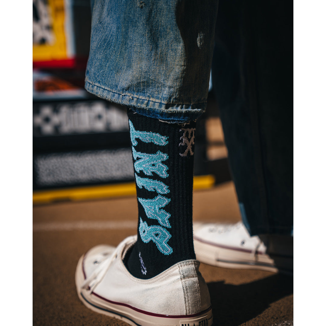 SOCKS/SAINT BLACK×BLUE