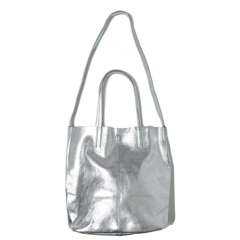 3WAY MEDIUM TOTE(S)(SILVER)