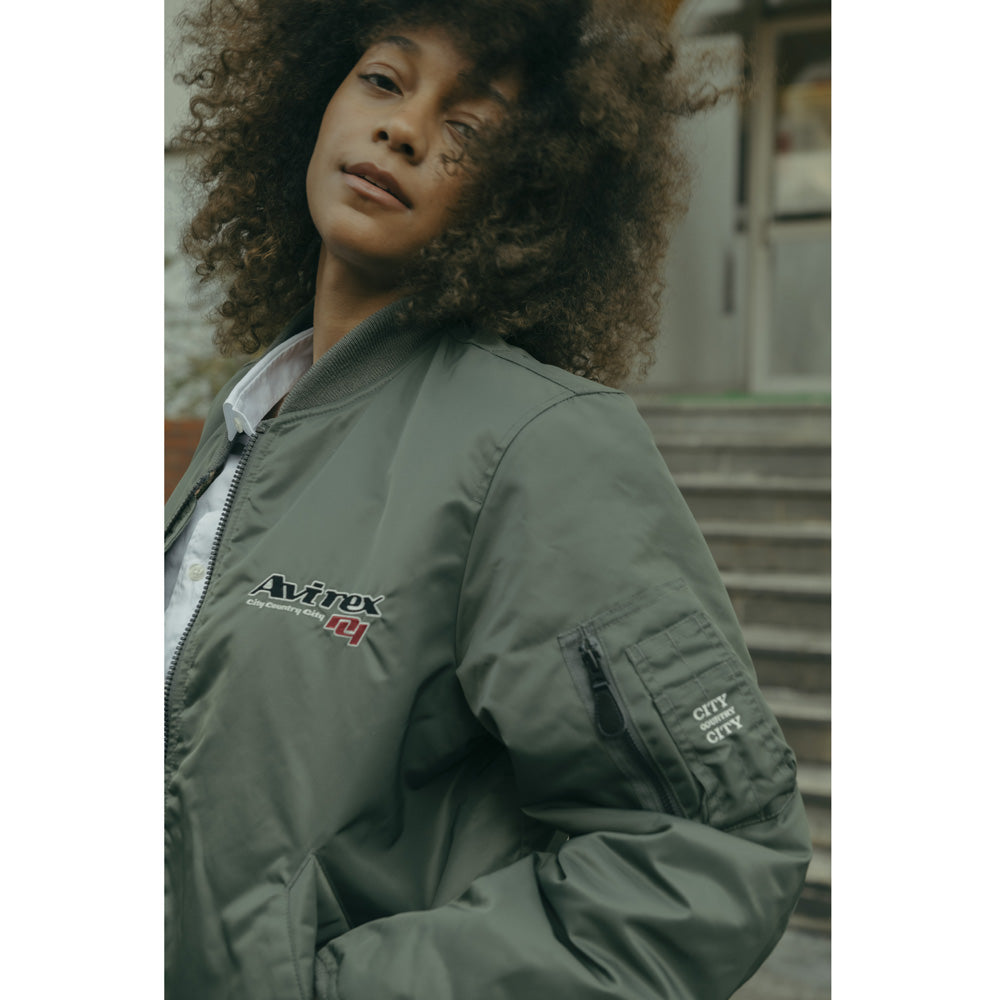 CITY COUNTRY CITY x AVIREX EMBROIDERED LOGO MA-1