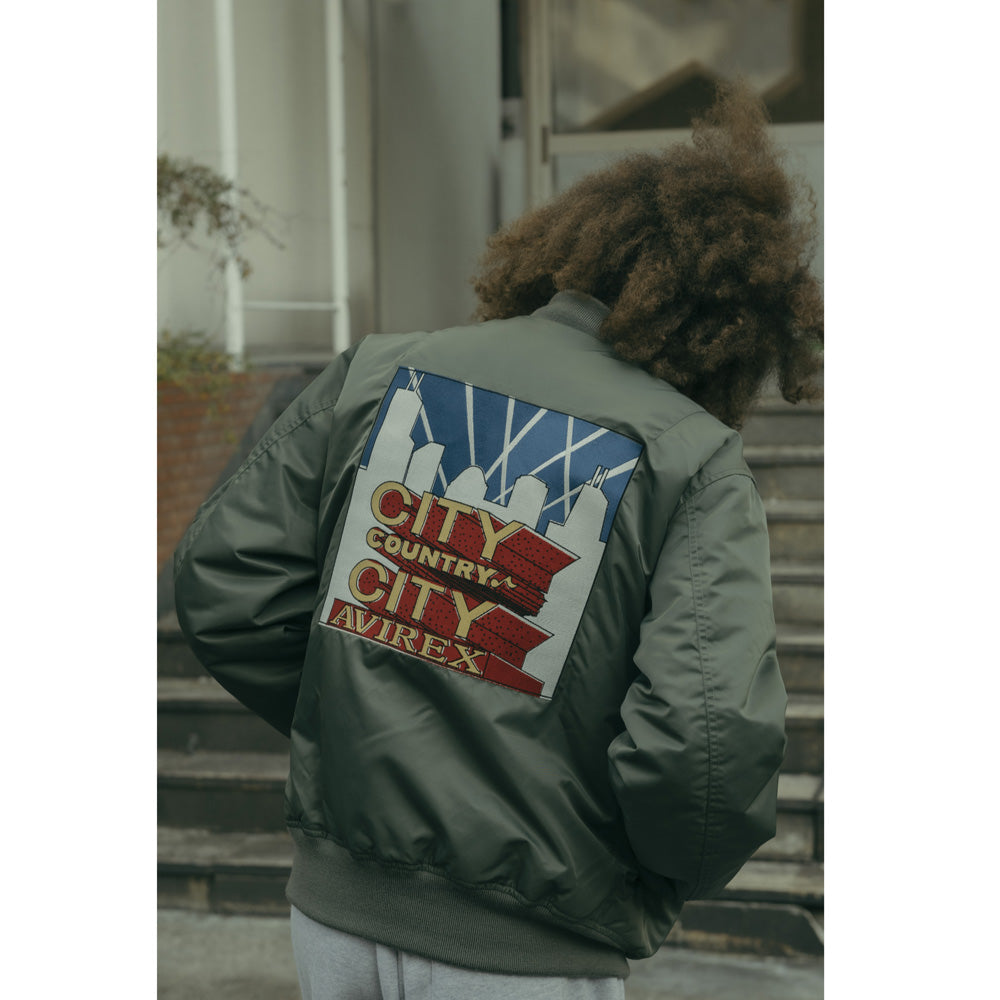 CITY COUNTRY CITY x AVIREX EMBROIDERED LOGO MA-1