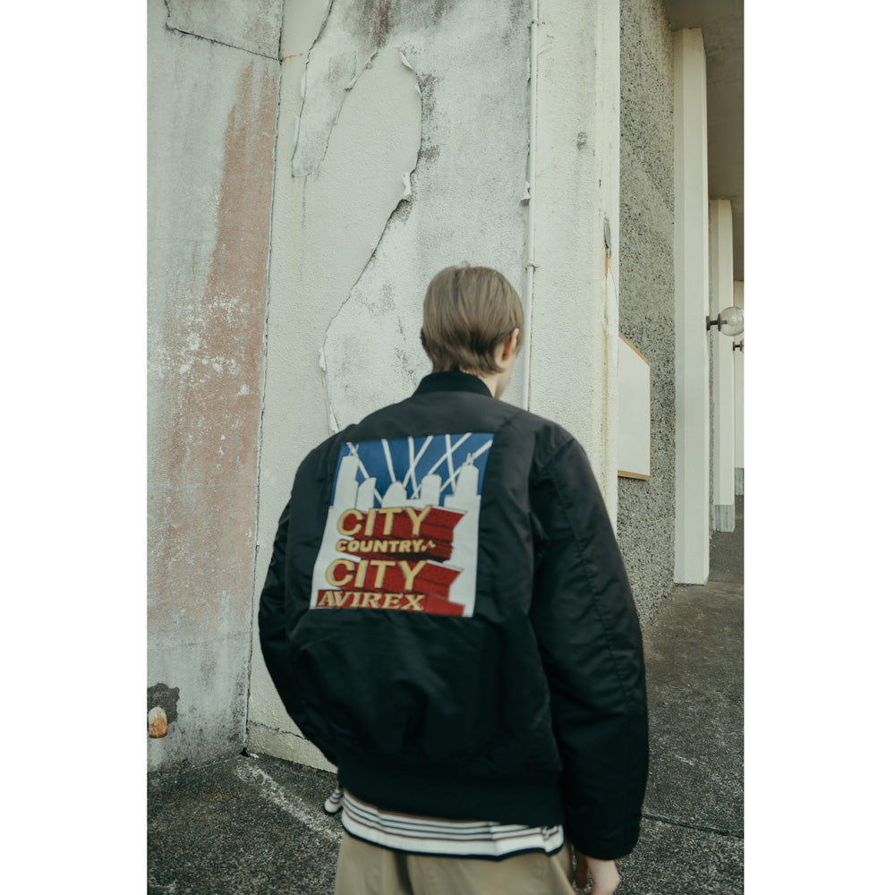 CITY COUNTRY CITY x AVIREX EMBROIDERED LOGO MA-1