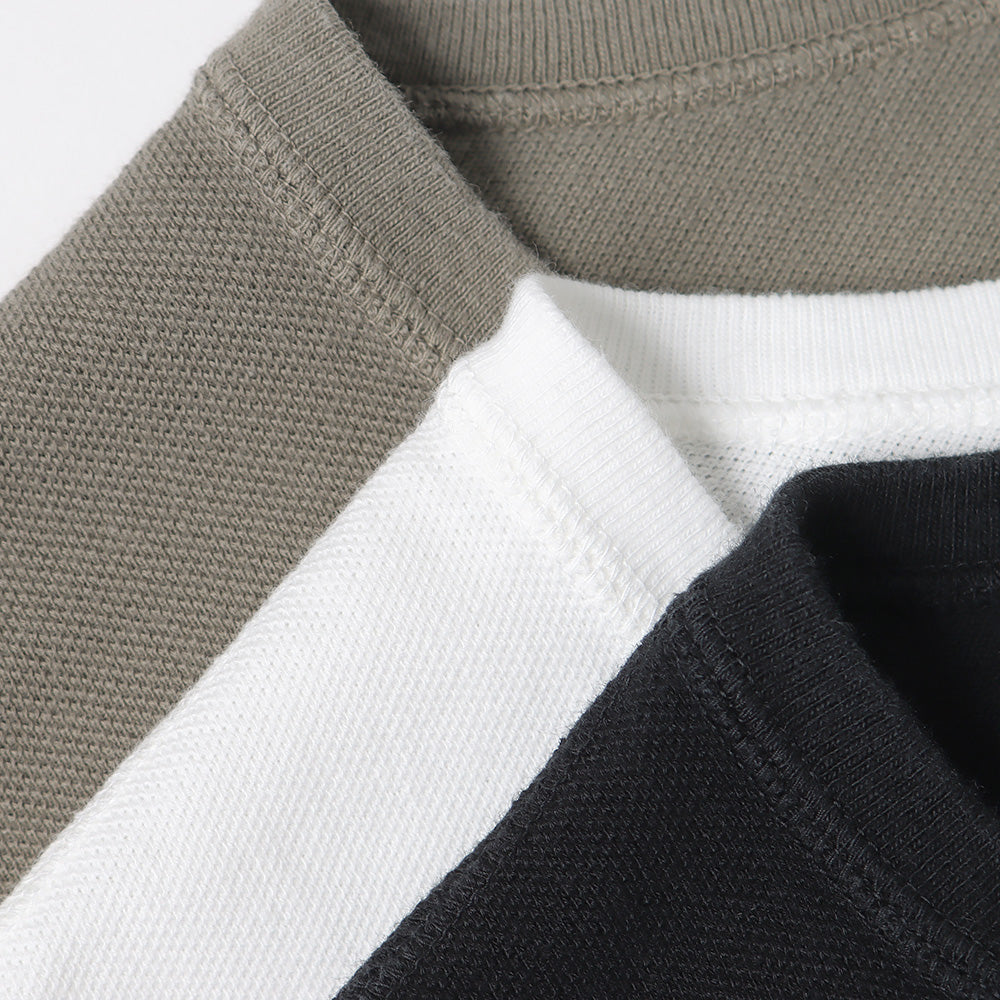 CLERK S/S HENLEY NECK TEE COTTON PIQUE OVERDYED