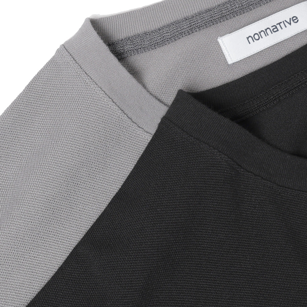 CLERK S/S T-NECK TEE COTTON PIQUE OVERDYED