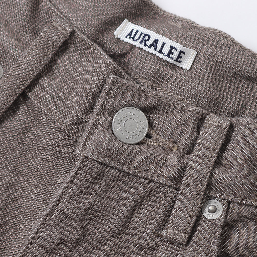 HARD TWIST BROWN DENIM WIDE PANTS