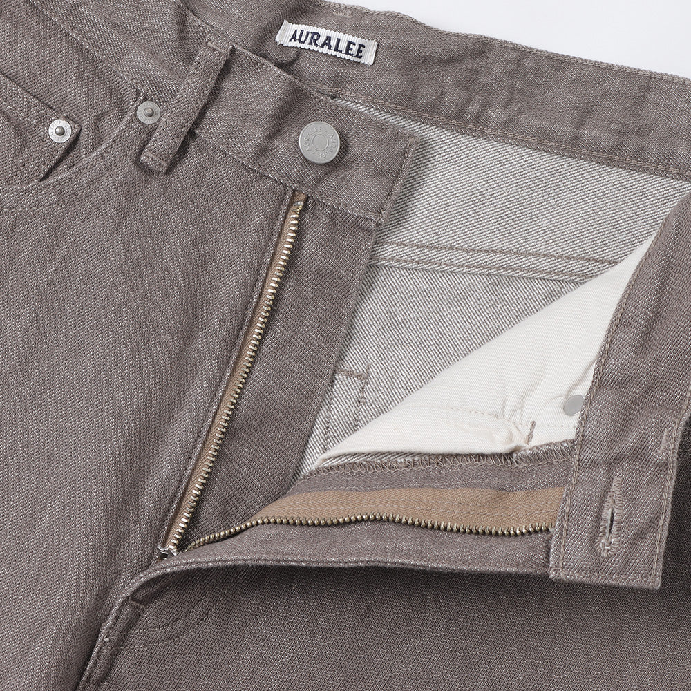 HARD TWIST BROWN DENIM WIDE PANTS