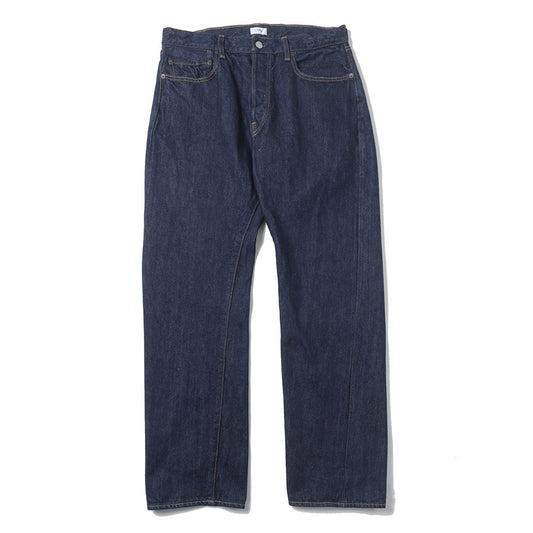 Straight 5 Pocket Pants/ Navy（One Wash）