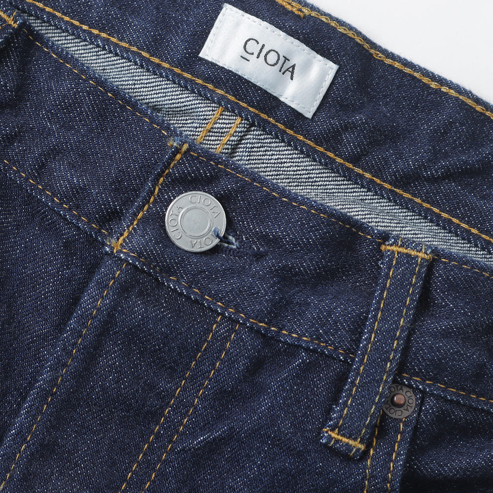 Straight 5 Pocket Pants/ Navy（One Wash）