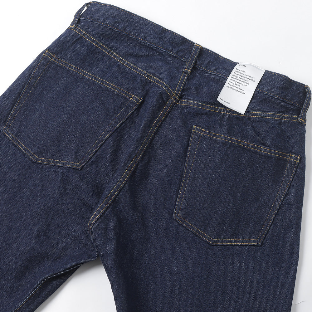 Straight 5 Pocket Pants/ Navy（One Wash）