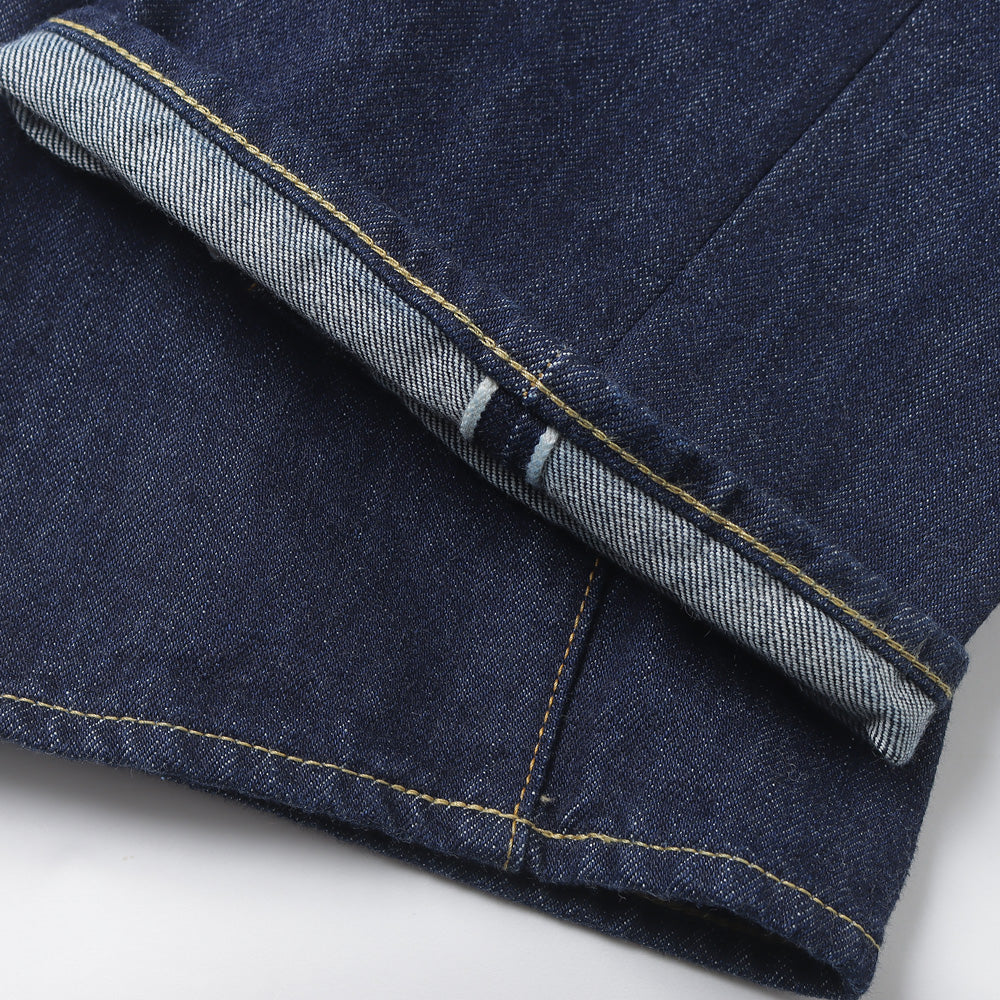 Straight 5 Pocket Pants/ Navy（One Wash）