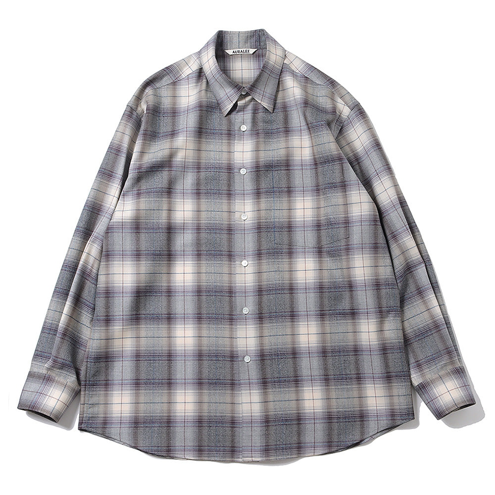 SUPER LIGHT WOOL CHECK SHIRT