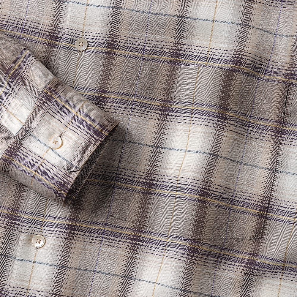SUPER LIGHT WOOL CHECK SHIRT