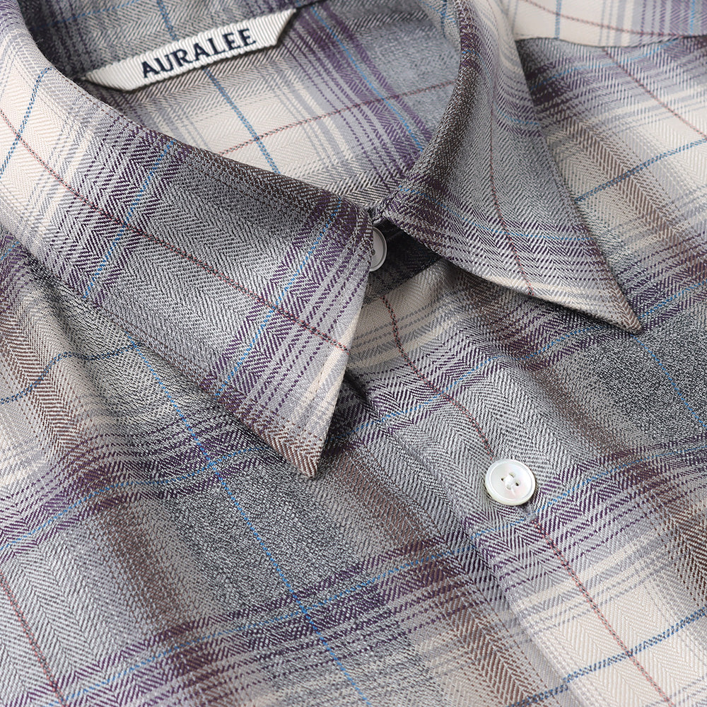 SUPER LIGHT WOOL CHECK SHIRT