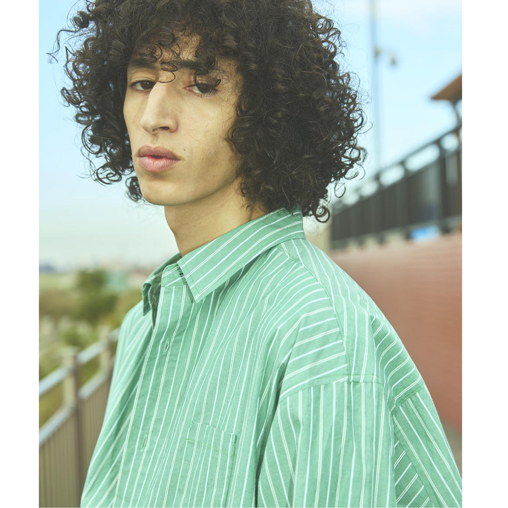 Stripe Oversized Pocket Shirt