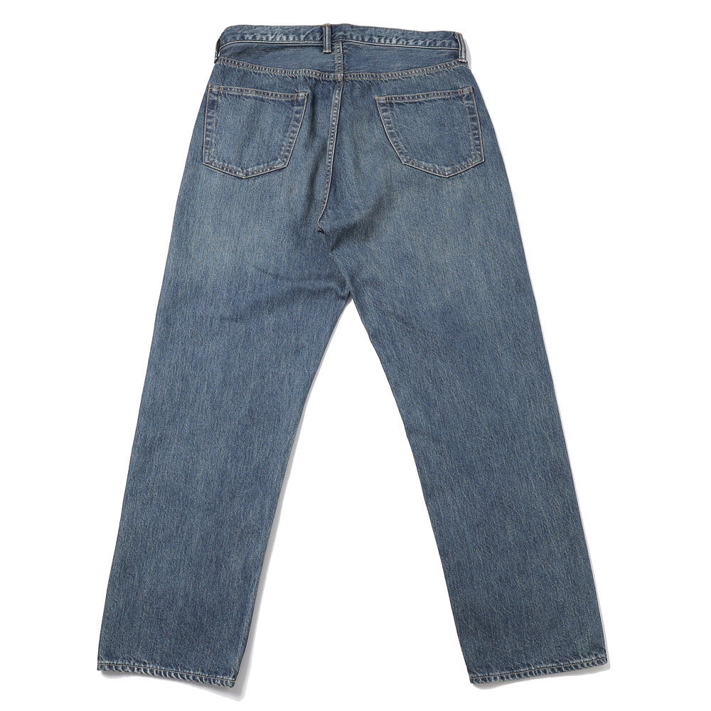 Washed Denim Wide Pants