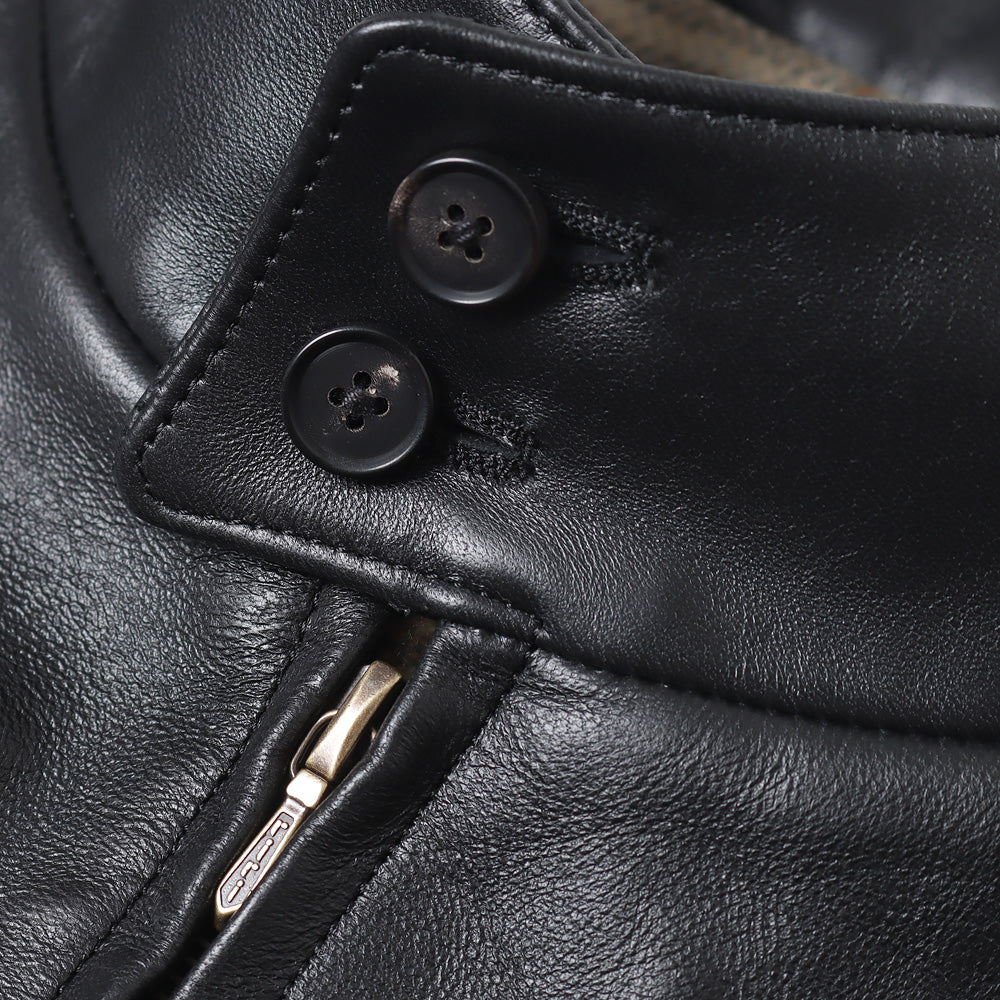 Leather Harrington Jacket