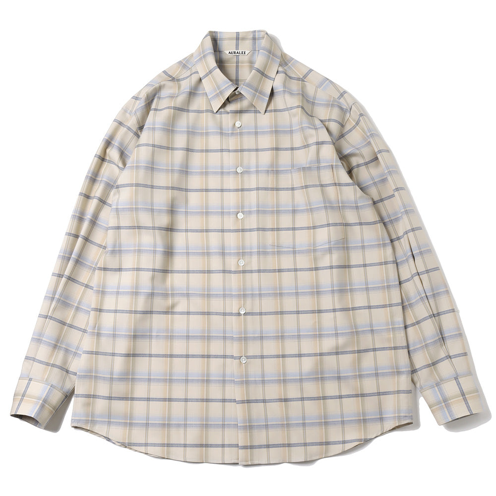 SUPER LIGHT WOOL CHECK SHIRT