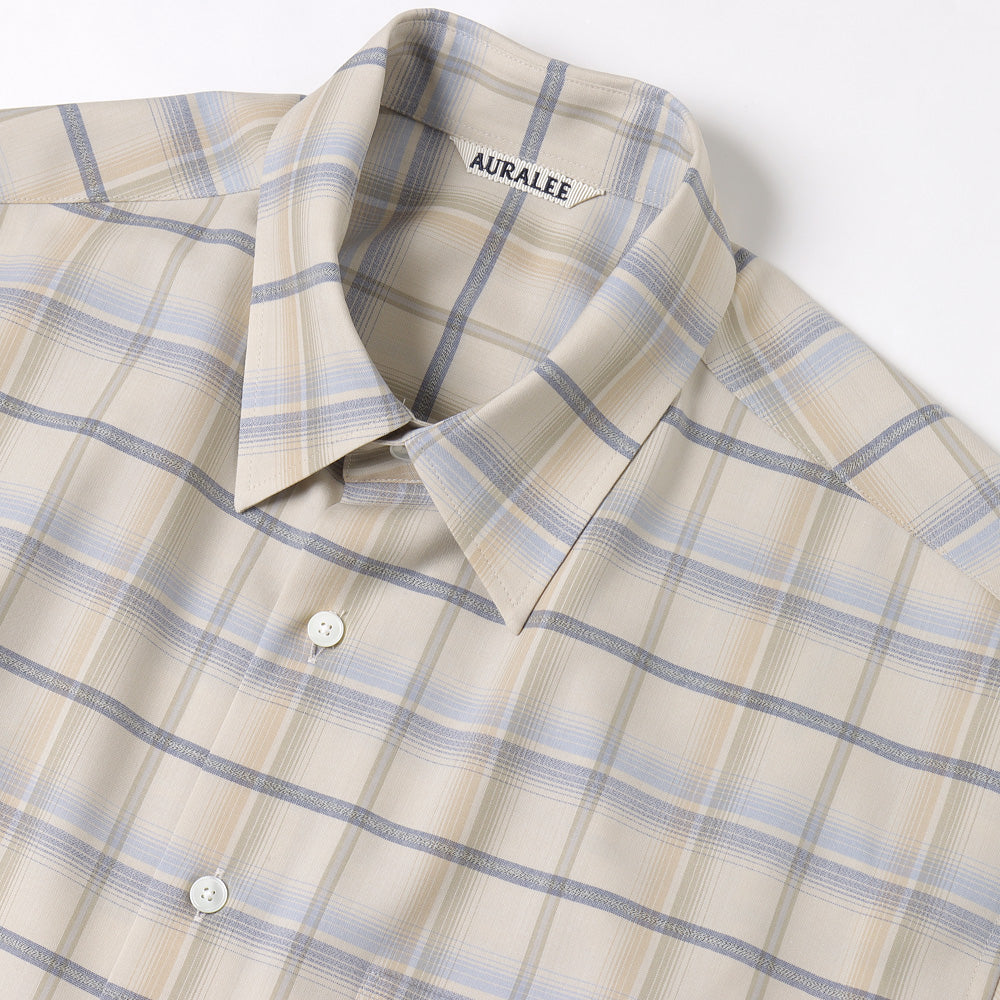 SUPER LIGHT WOOL CHECK SHIRT