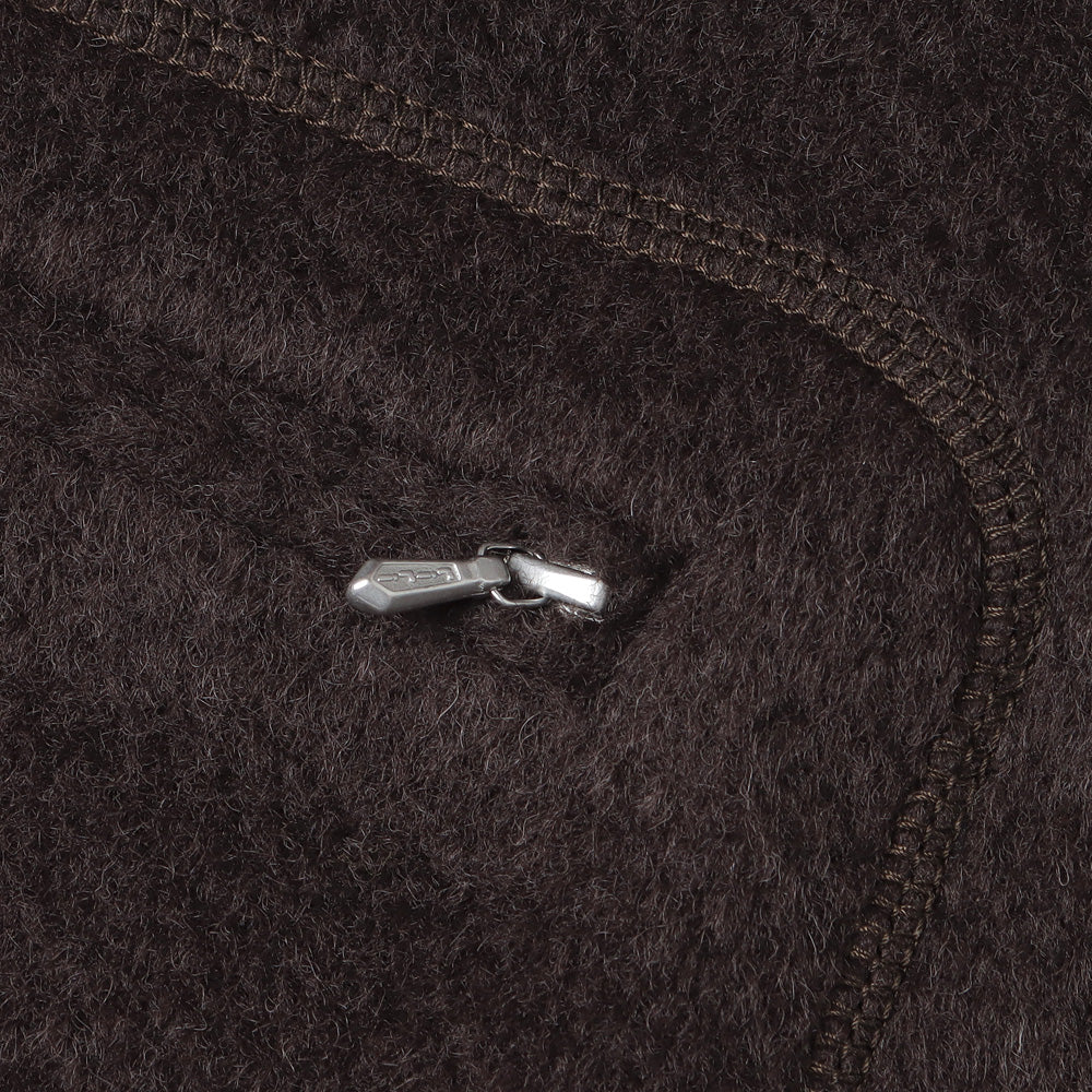 BRUSHED SURI ALPACA MOHAIR JACQUARD ZIP BLOUSON