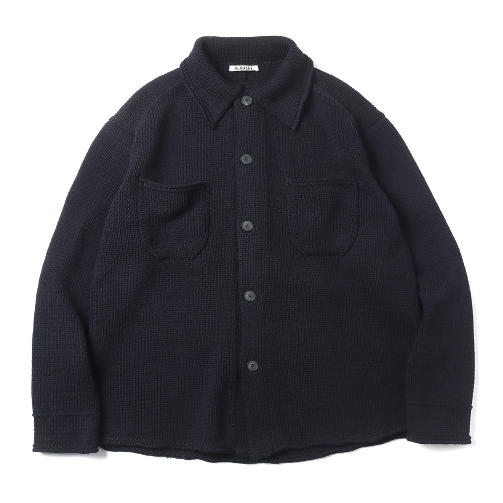 COTTON LILY-YARN KNIT BLOUSON