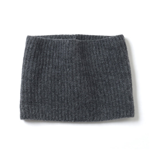 MILLED FRENCH MERINO RIB KNIT NECK WARMER