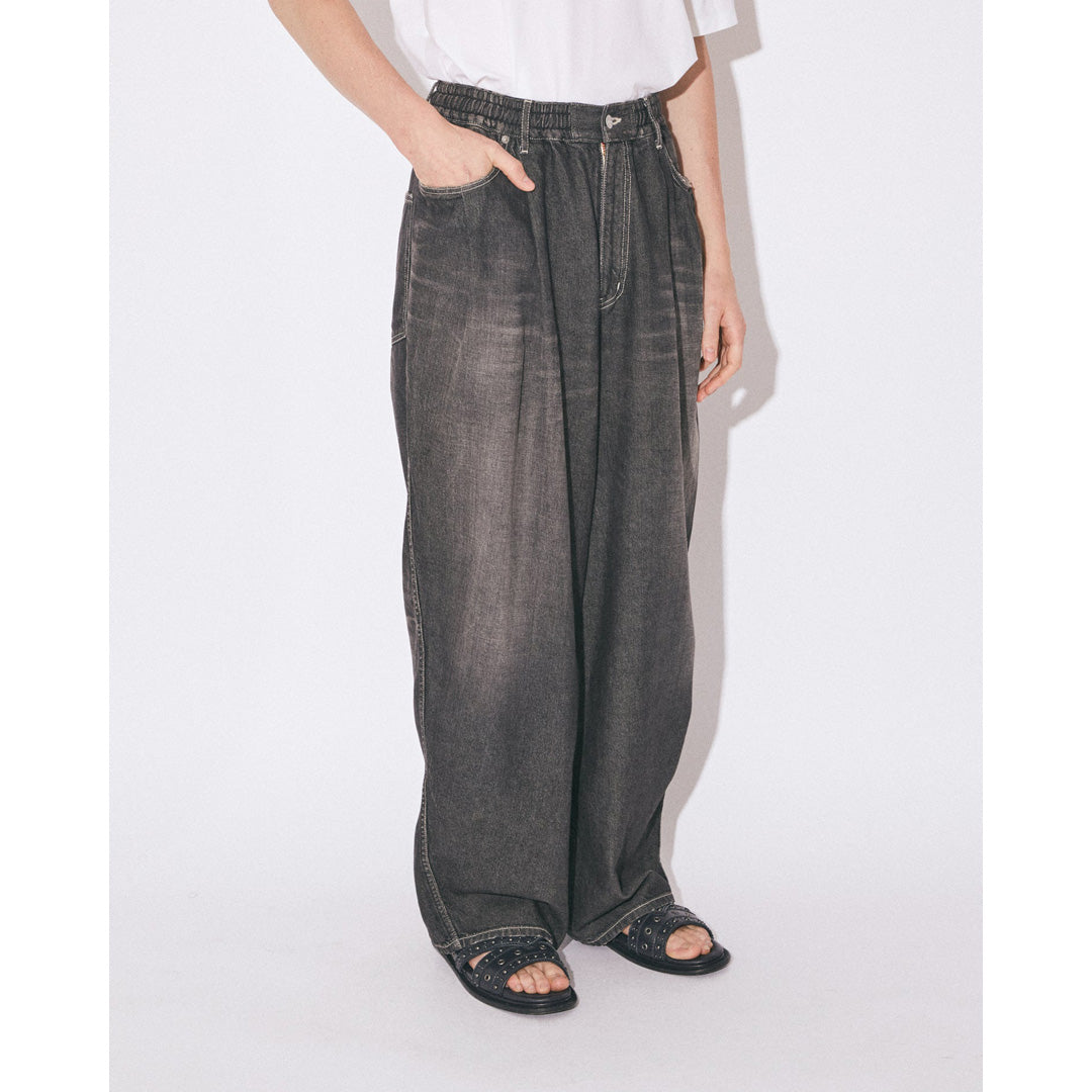 left hand twilldenim wide pants vintage