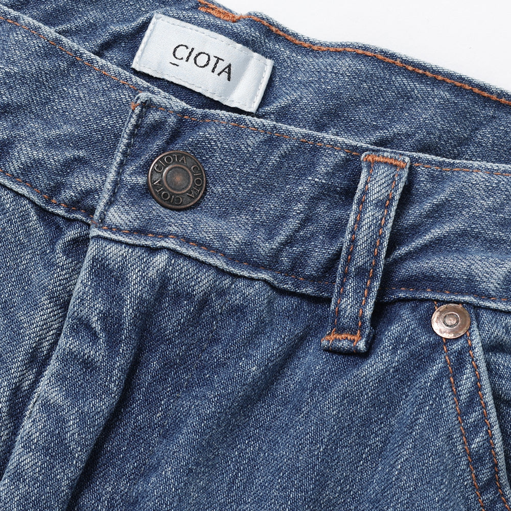 Denim Painter Pants(Medium Dark Blue Damage)