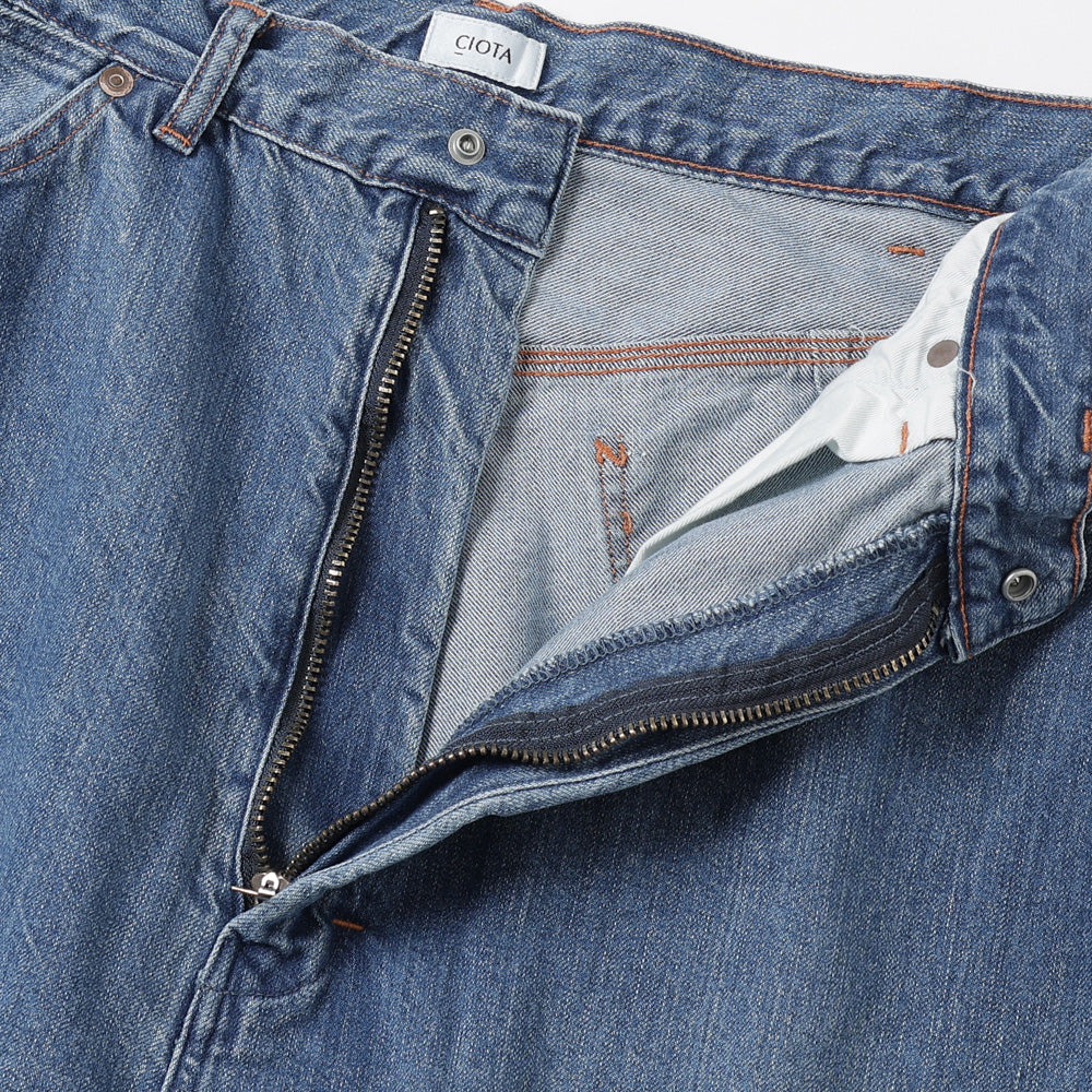 Denim Painter Pants(Medium Dark Blue Damage)