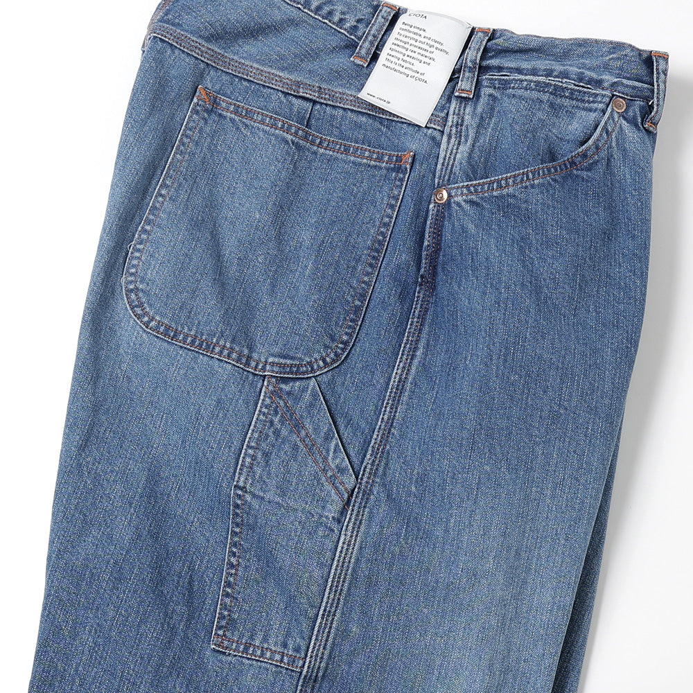 Denim Painter Pants(Medium Dark Blue Damage)