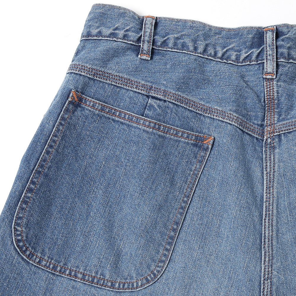 Denim Painter Pants(Medium Dark Blue Damage)