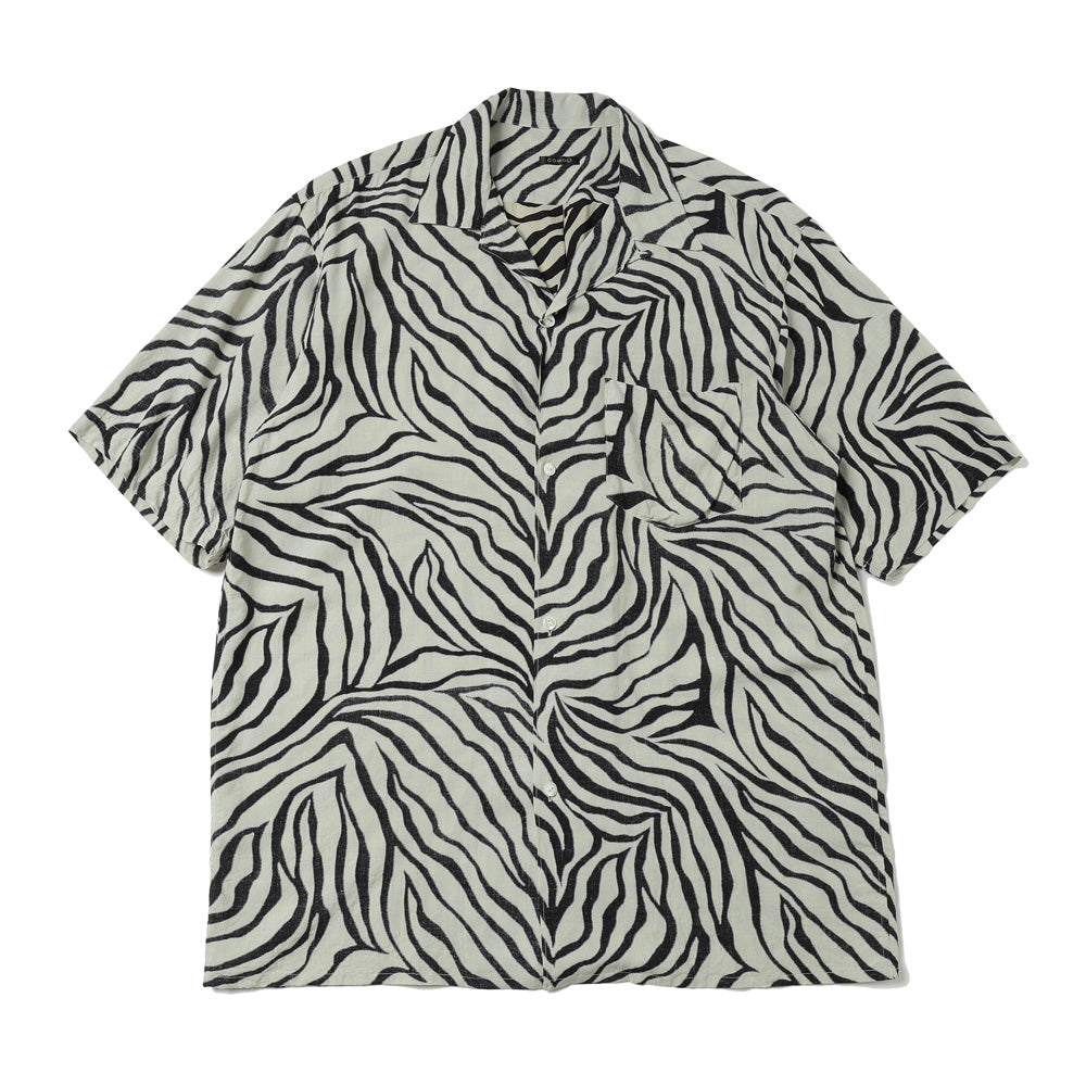 COMOLI) ZEBRA Short-Sleeve Open Collar Shirt (D01-02013) | COMOLI