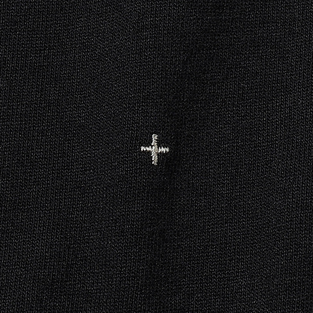 コットンカシミヤ エンブロイダリー長袖Tシャツ