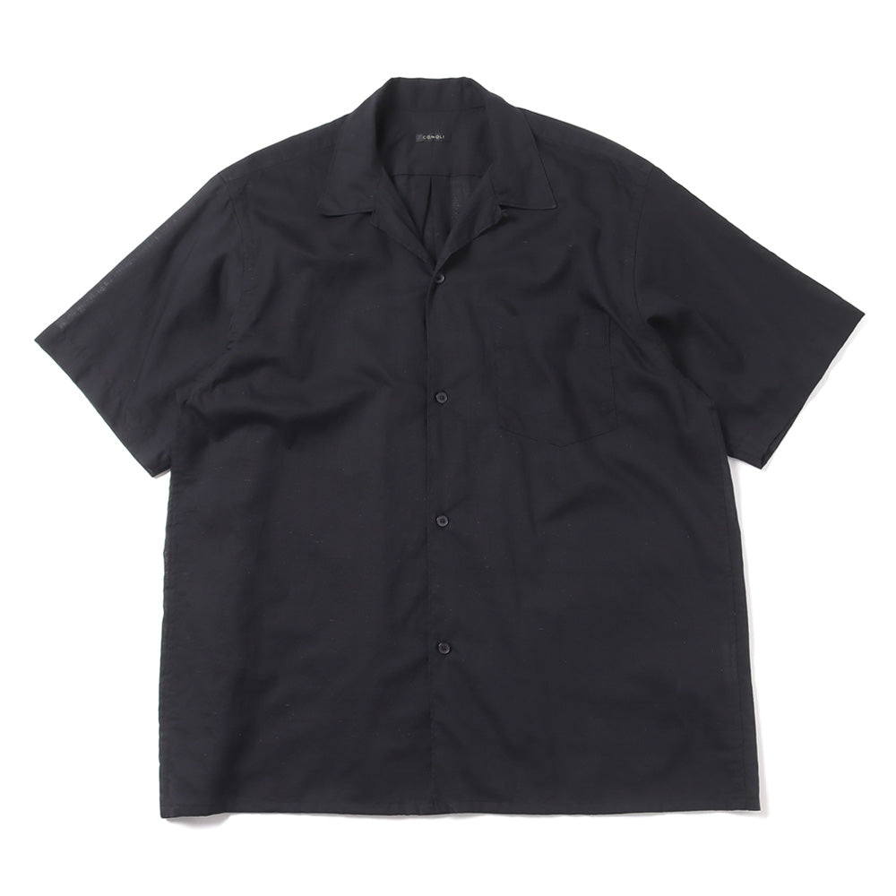 COMOLI) KHADIコットン 半袖オープンカラーシャツ (D01-02011