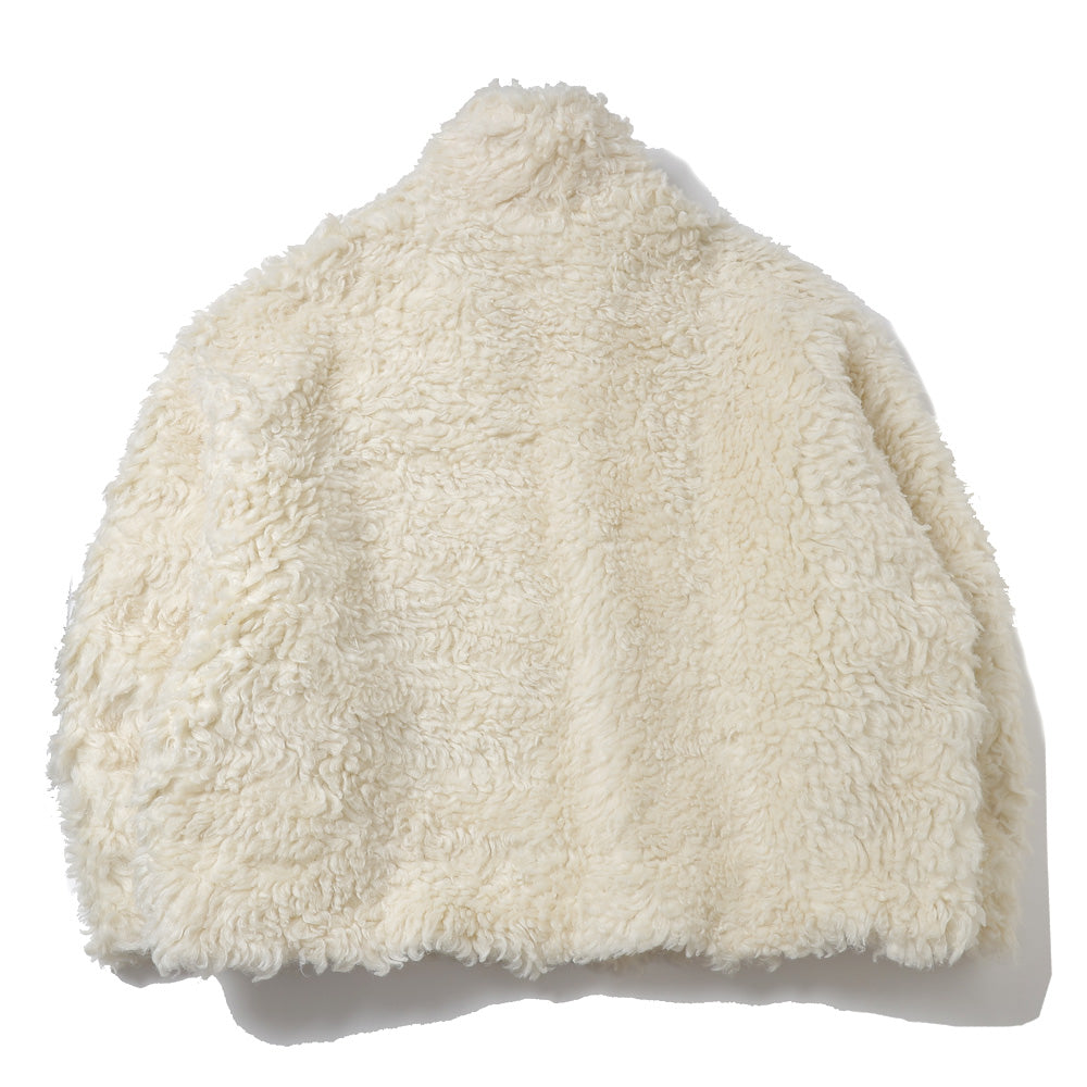 HEMP FAUX FUR ZIP-UP JACKET