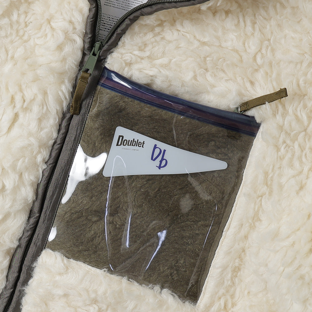 HEMP FAUX FUR ZIP-UP JACKET