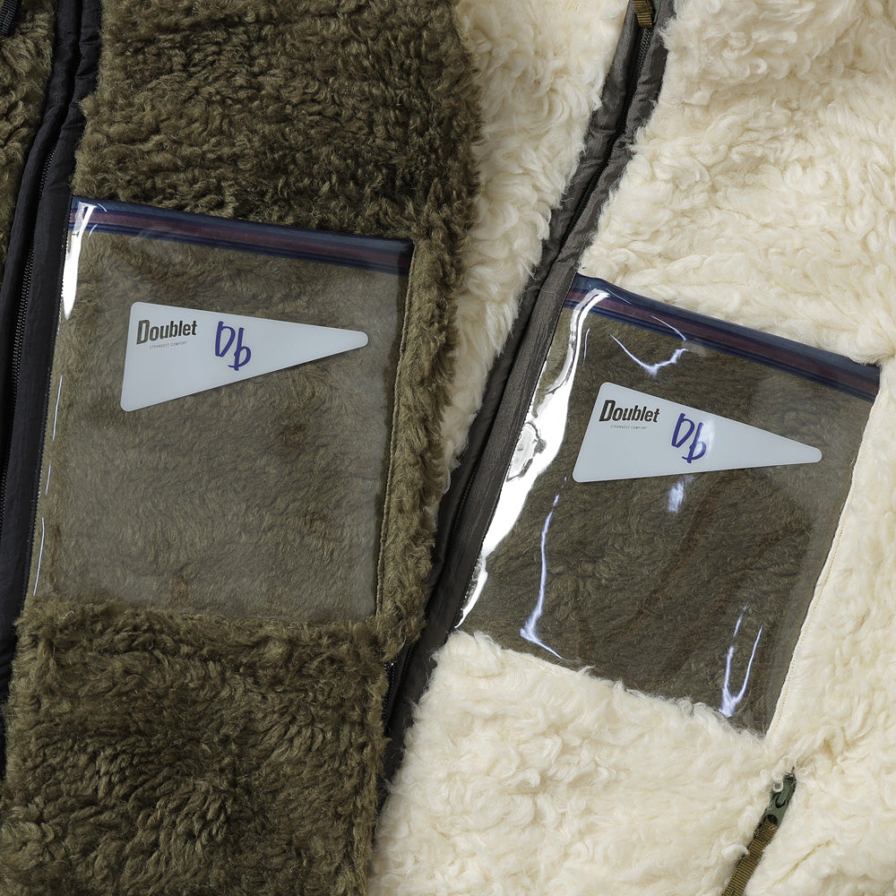 HEMP FAUX FUR ZIP-UP JACKET
