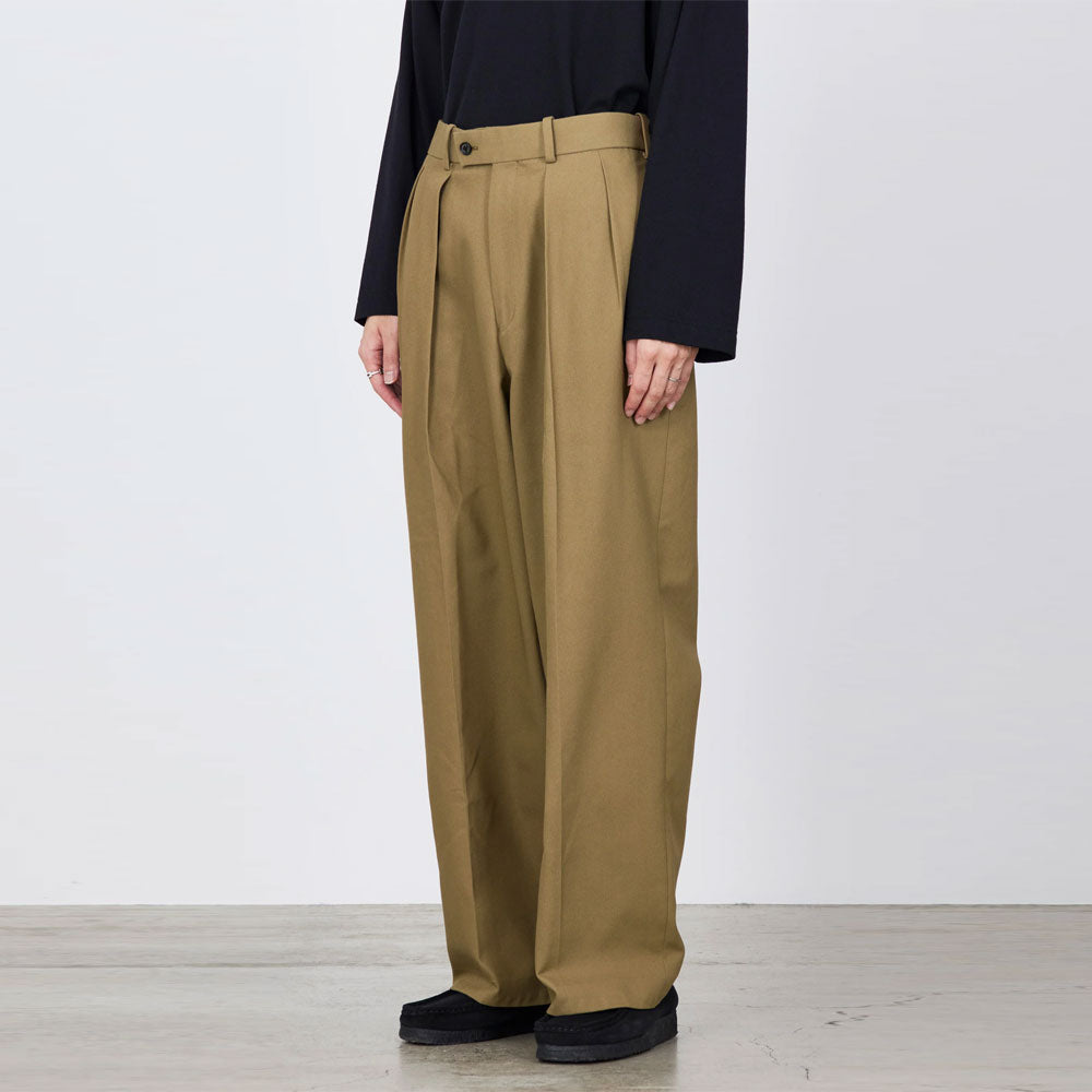 DOUBLE PLEATED TROUSERS ORGANIC COTTON SURVIVAL CLOTH