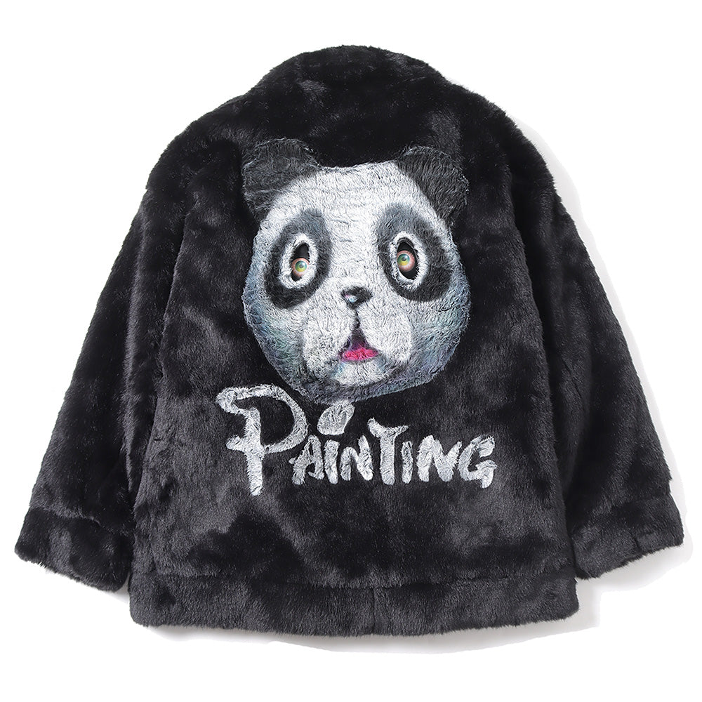 ダブレット HAND-PAINTED FUR JACKET ボアジャケット