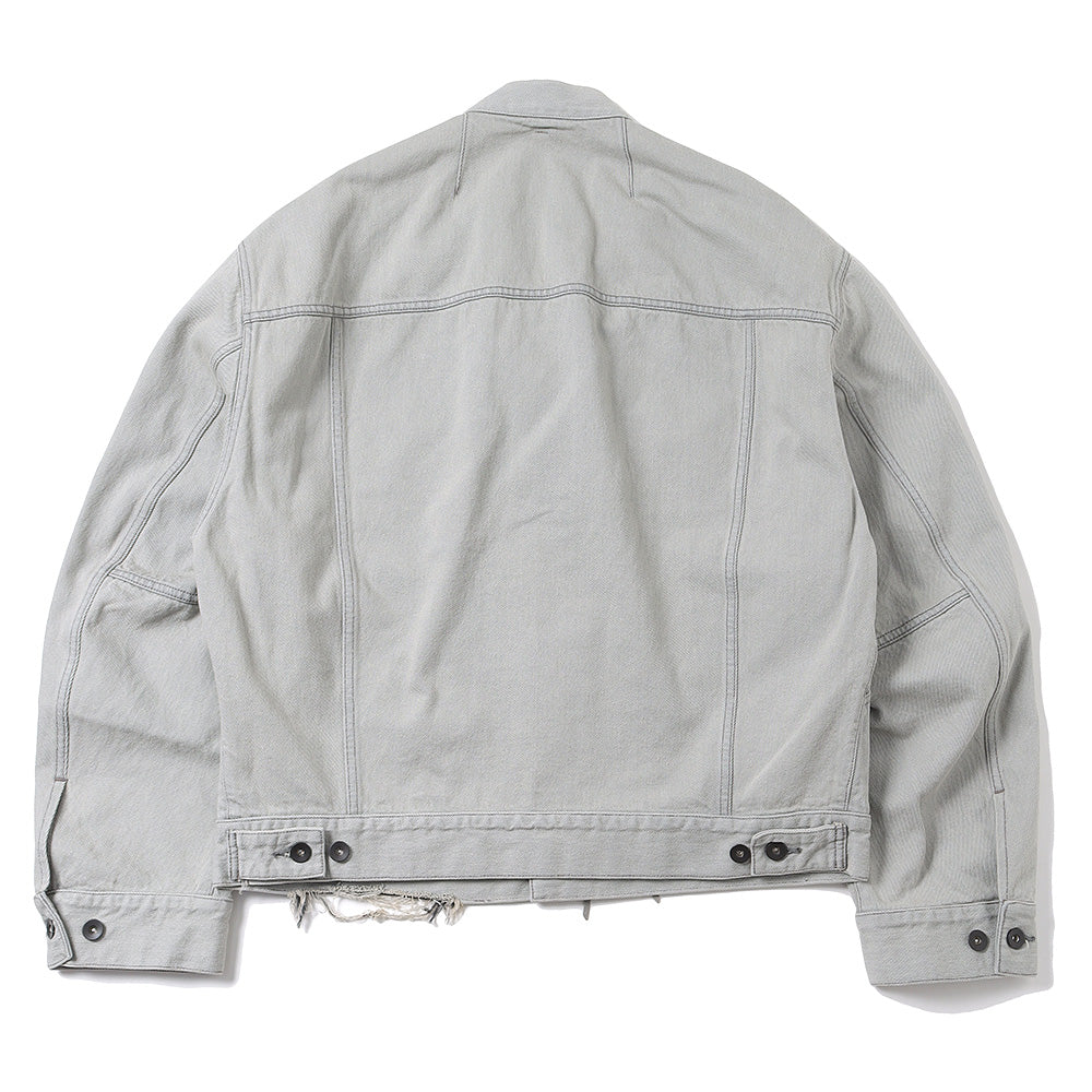 FOLD COLLAR DENIM JACKET