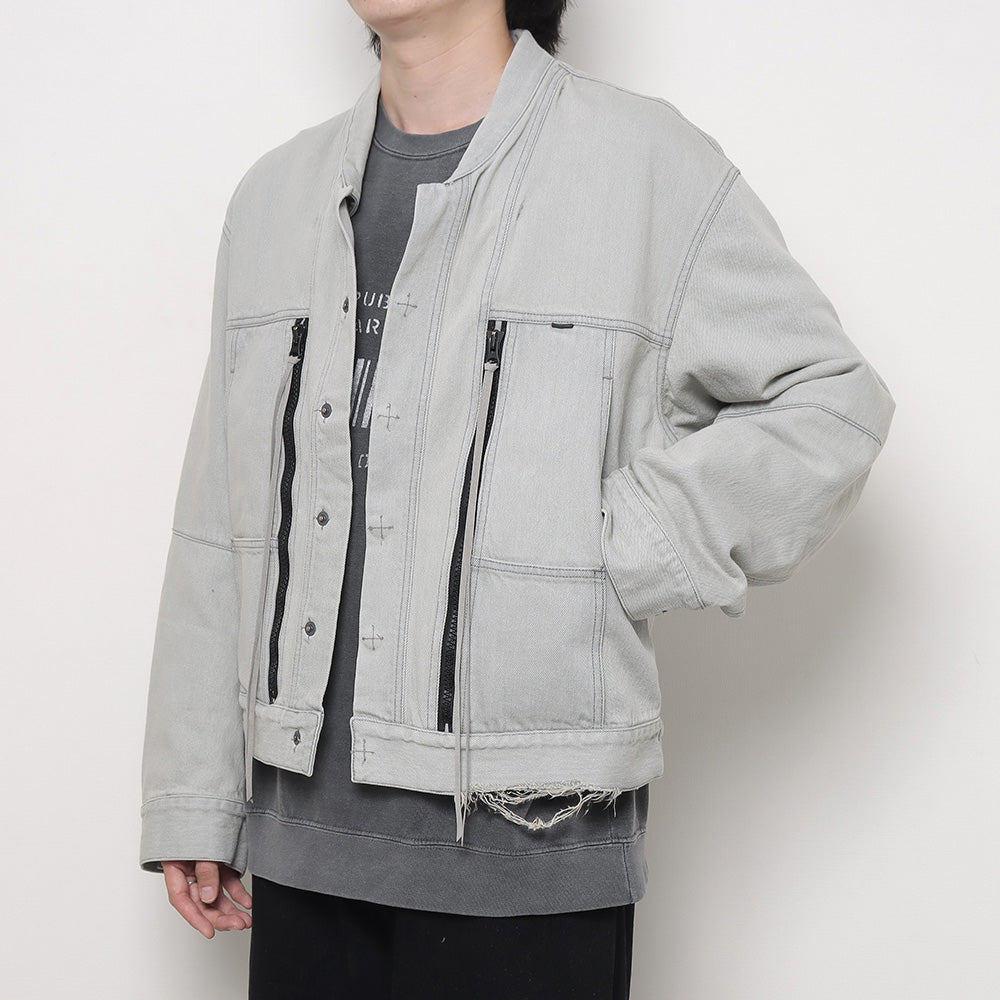 FOLD COLLAR DENIM JACKET