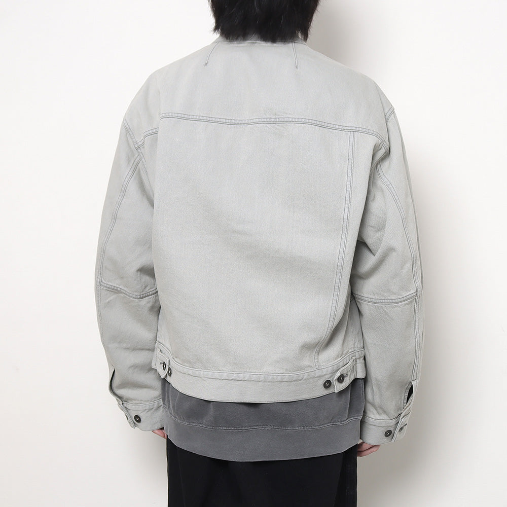 FOLD COLLAR DENIM JACKET