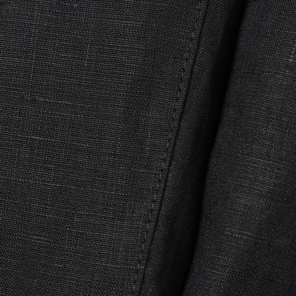 Linen L/S Oversized Band Collar Shirt