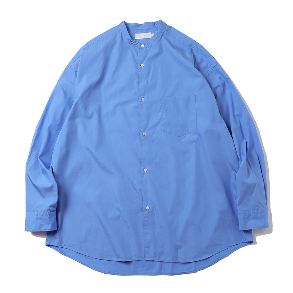 Broad L/S Oversized Band Collar Shirt