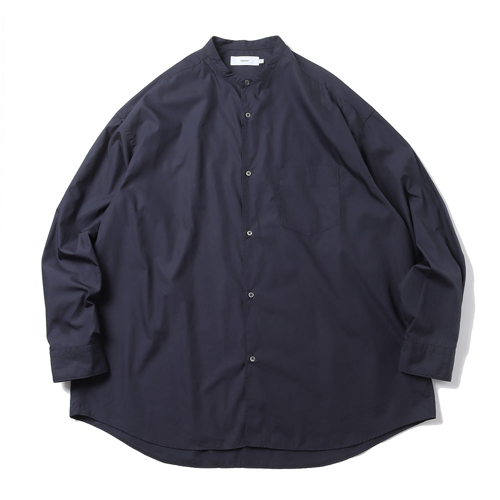 Broad L/S Oversized Band Collar Shirt