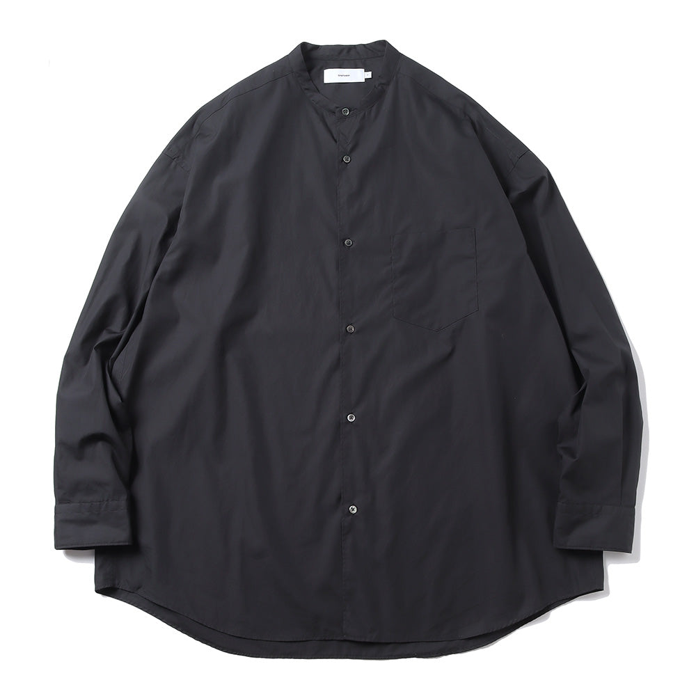 Broad L/S Oversized Band Collar Shirt