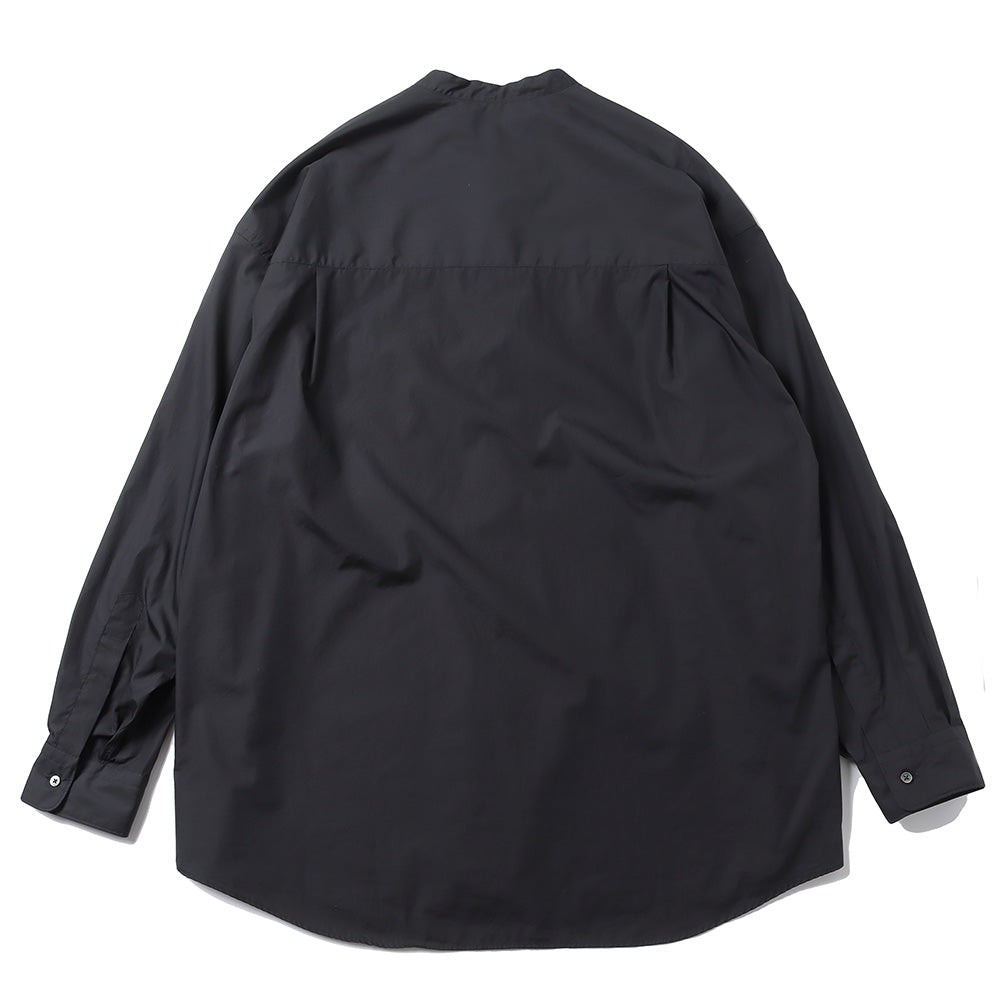 Broad L/S Oversized Band Collar Shirt