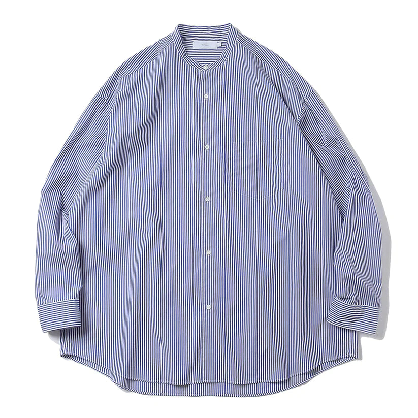 Broad L/S Oversized Band Collar Shirt