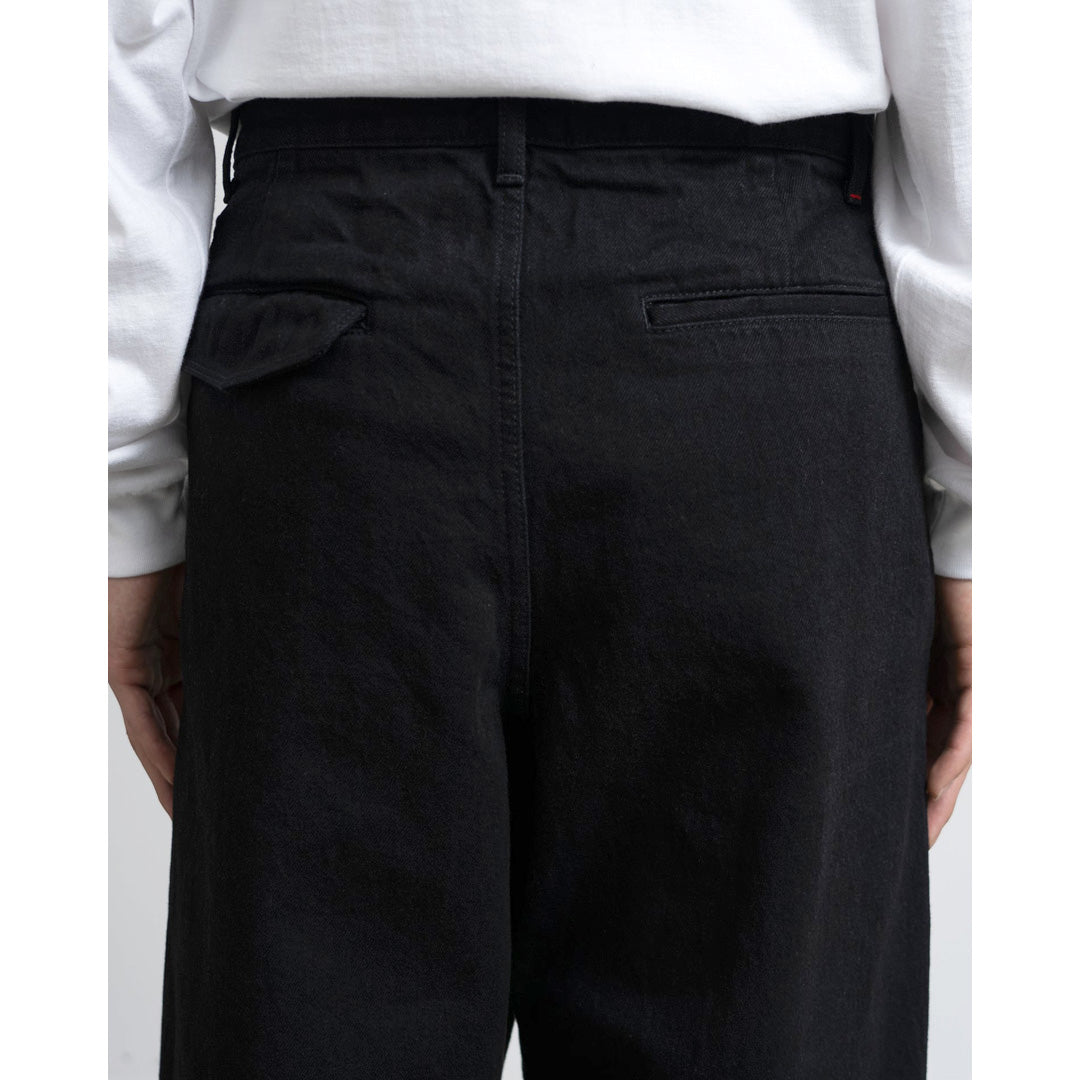 Selvage Denim Two Tuck Tapered Pants(WASHED)
