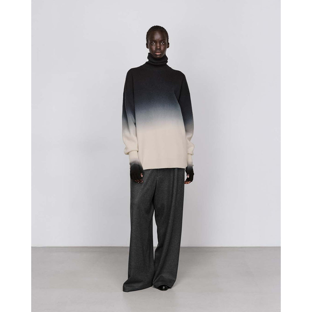 Wool Smooth Flannel Easy Wide Pants